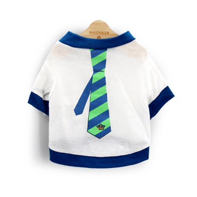 Ρούχα Καλοκαιρινό Αμάνικο πουκάμισο για σκύλους Ρούχα Γάτα Corgi Ρούχα Σκύλων Sphynx Fashion Tie T-Shirt Puppy Βαμβακερό μπλουζάκι μπλουζάκι E