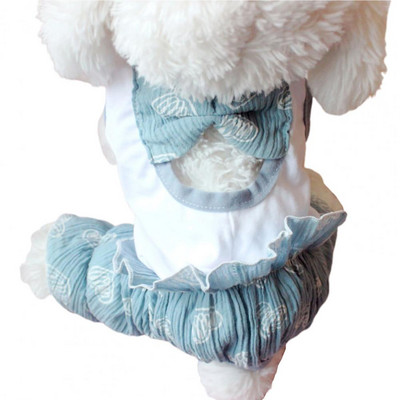 Pijamale pentru animale de companie Îmbrăcăminte pentru animale de companie Respirabil elastic cu patru picioare Imprimat floral Drăguț pentru vară