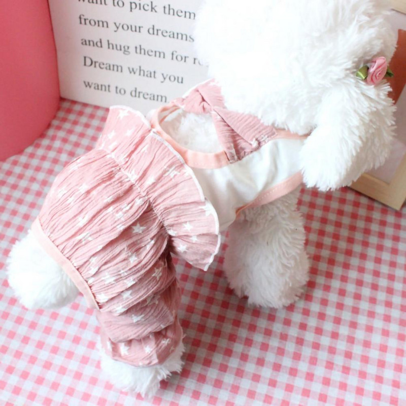 Pijamale pentru animale de companie Îmbrăcăminte pentru animale de companie Respirabil elastic cu patru picioare Imprimat floral Drăguț pentru vară