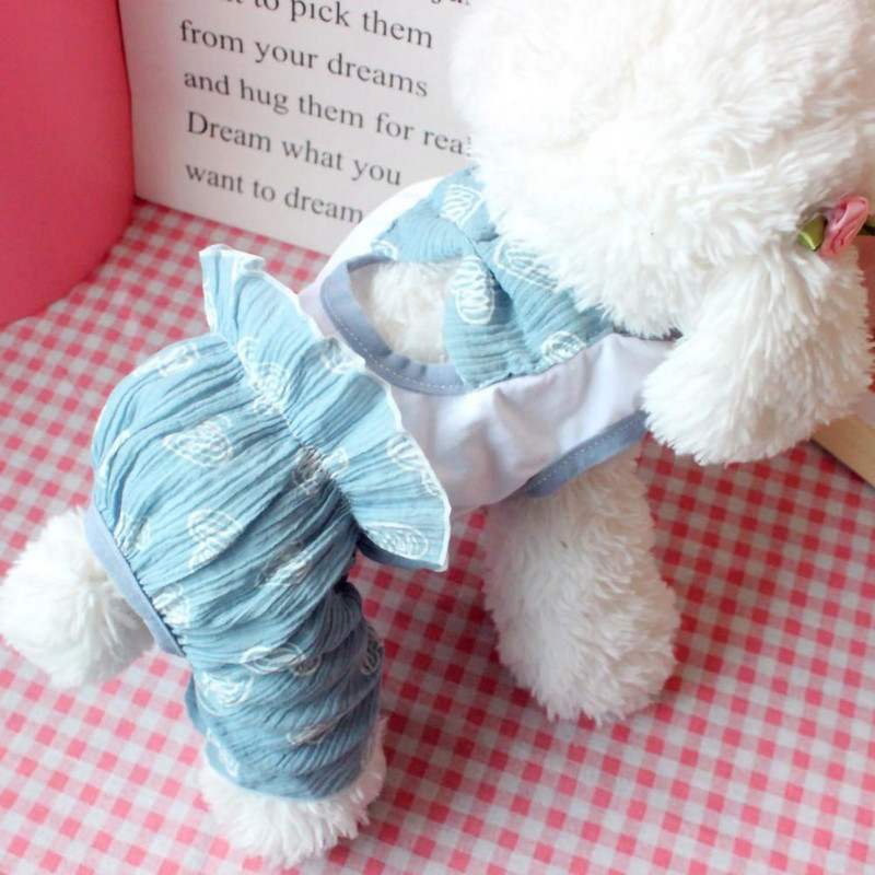 Pijamale pentru animale de companie Îmbrăcăminte pentru animale de companie Respirabil elastic cu patru picioare Imprimat floral Drăguț pentru vară