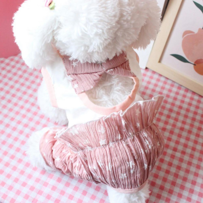 Pijamale pentru animale de companie Îmbrăcăminte pentru animale de companie Respirabil elastic cu patru picioare Imprimat floral Drăguț pentru vară