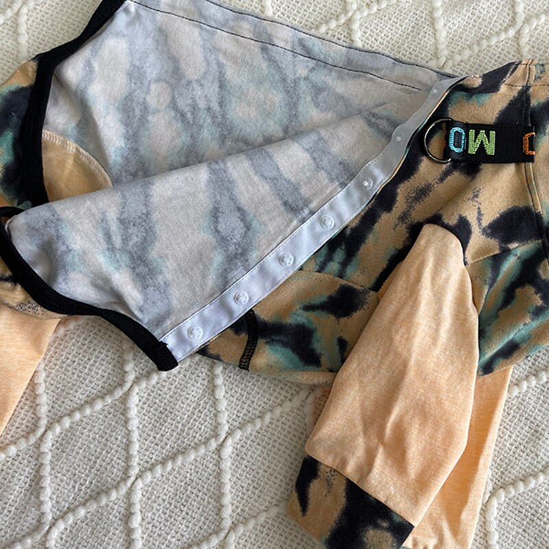 Overal pre domácich miláčikov, oblečenie pre šteniatka, tenké 100% bavlnené ochranné pyžamo s prackou na chrbát, potlačené overaly pre malých psov, pudelov