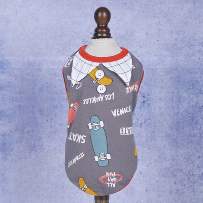 Berniuko šuns katės marškinėliai Gėlių dizaino naminių šuniukų marškinėliai Pavasario/vasaros drabužiai Drabužiai 5 dydžiai 4 spalvos