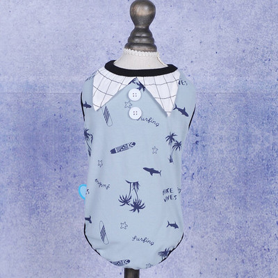 Berniuko šuns katės marškinėliai Gėlių dizaino naminių šuniukų marškinėliai Pavasario/vasaros drabužiai Drabužiai 5 dydžiai 4 spalvos