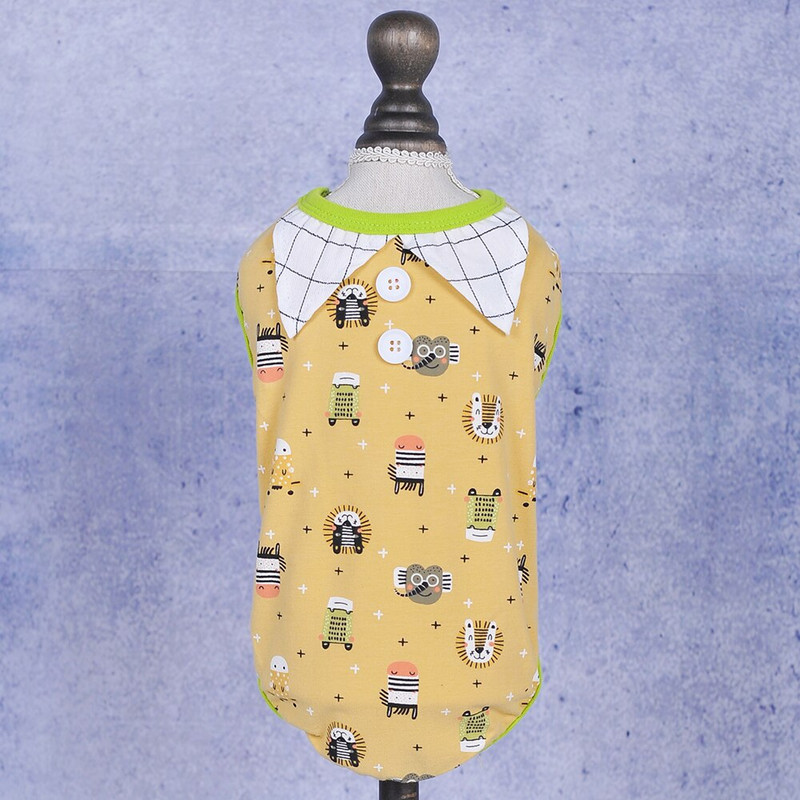 Berniuko šuns katės marškinėliai Gėlių dizaino naminių šuniukų marškinėliai Pavasario/vasaros drabužiai Drabužiai 5 dydžiai 4 spalvos