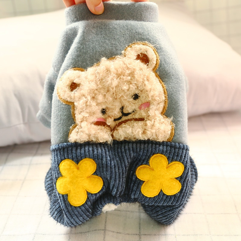 Soojad koerariided Talvine lemmiklooma varustus Paks koeramantel jakk Jumpsuit kutsika rõivad Pommeri puudli bichon šnautseri kostüümid