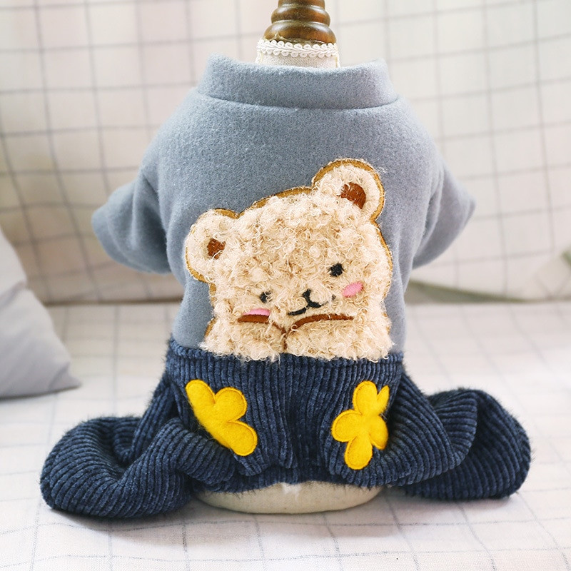 Soojad koerariided Talvine lemmiklooma varustus Paks koeramantel jakk Jumpsuit kutsika rõivad Pommeri puudli bichon šnautseri kostüümid