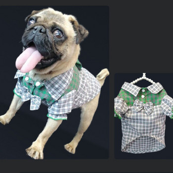 XS πουκάμισο για σκύλους γάτας Καλοκαιρινό Ρούχα για σκύλους Ρούχα για κατοικίδια Ρούχα για κουτάβι Παλτό Γιορκσάιρ Πομερανίας Μαλτέζικης Μπισόν Πουντλ Schnauzer Corgi Κοστούμια