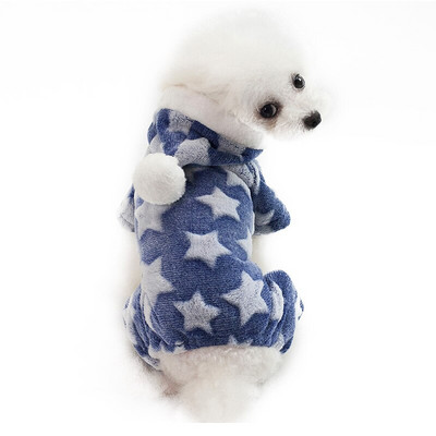 6 farieb Psí overal Oblečenie Zimné teplé pyžamo pre psov Mäkký flísový šteňa Mačka Mikina Kabát Oblečenie pre domáce zvieratá Oblečenie pre mačky Psy Yorkshire