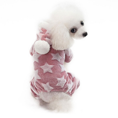 6 farieb Psí overal Oblečenie Zimné teplé pyžamo pre psov Mäkký flísový šteňa Mačka Mikina Kabát Oblečenie pre domáce zvieratá Oblečenie pre mačky Psy Yorkshire