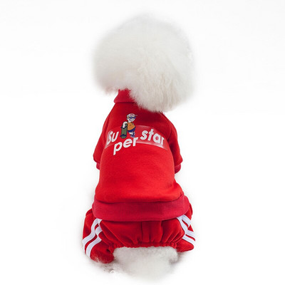 6 farieb Psí overal Oblečenie Zimné teplé pyžamo pre psov Mäkký flísový šteňa Mačka Mikina Kabát Oblečenie pre domáce zvieratá Oblečenie pre mačky Psy Yorkshire