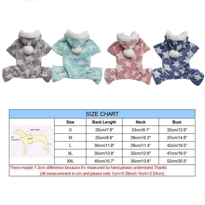 6 farieb Psí overal Oblečenie Zimné teplé pyžamo pre psov Mäkký flísový šteňa Mačka Mikina Kabát Oblečenie pre domáce zvieratá Oblečenie pre mačky Psy Yorkshire