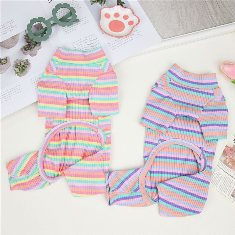 Roztomilé anjelské krídla, oblečenie pre šteniatka, pásiky, tričko s pyžamom pre malé a stredné psy, yorkshirský teriér, kombinézy pre psov, tepláková súprava, overal.