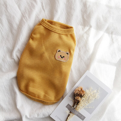 Γιλέκο αρκούδας Ρούχα για σκύλους για κατοικίδια Ρούχα γάτα συμπαγή μπλούζα Ρούχα σκυλιά Λεπτή μικρή μόδα Chihuahua Καλοκαιρινό αναπνεύσιμο κορίτσι Pug γιλέκο για κατοικίδια York