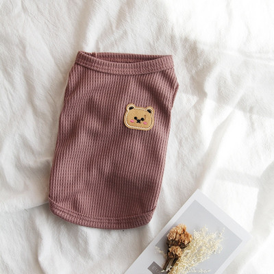 Γιλέκο αρκούδας Ρούχα για σκύλους για κατοικίδια Ρούχα γάτα συμπαγή μπλούζα Ρούχα σκυλιά Λεπτή μικρή μόδα Chihuahua Καλοκαιρινό αναπνεύσιμο κορίτσι Pug γιλέκο για κατοικίδια York