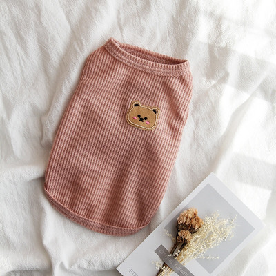 Γιλέκο αρκούδας Ρούχα για σκύλους για κατοικίδια Ρούχα γάτα συμπαγή μπλούζα Ρούχα σκυλιά Λεπτή μικρή μόδα Chihuahua Καλοκαιρινό αναπνεύσιμο κορίτσι Pug γιλέκο για κατοικίδια York