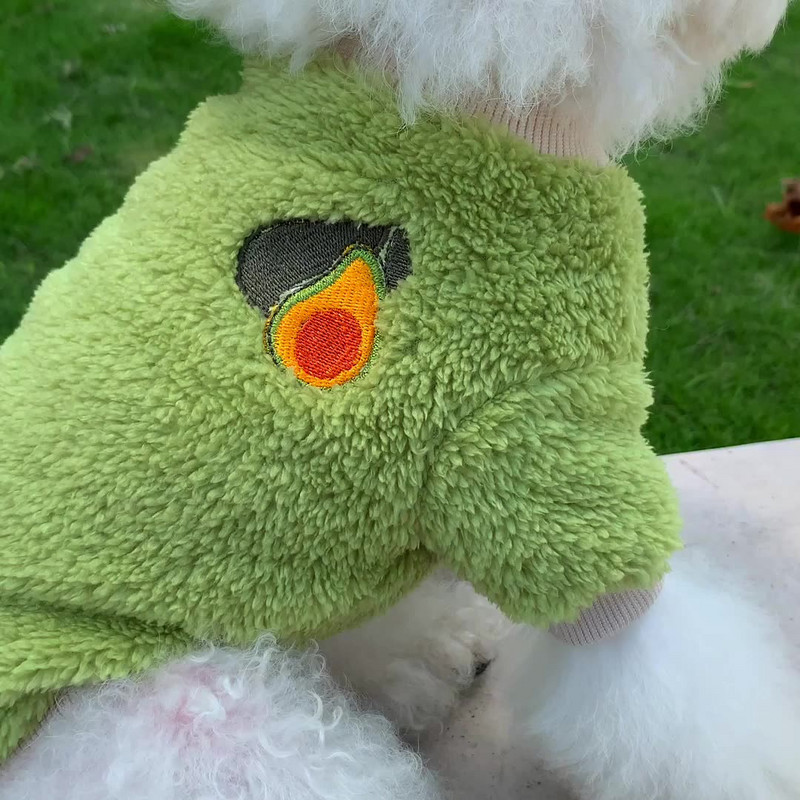 Vaisių siuvinėjimas Naminių šunų liemenė Šilti pliušiniai žieminiai šunų drabužiai mažiems šunims Šuniuko katės paltai Jorkių čihuahua šicu mopsų komplektai