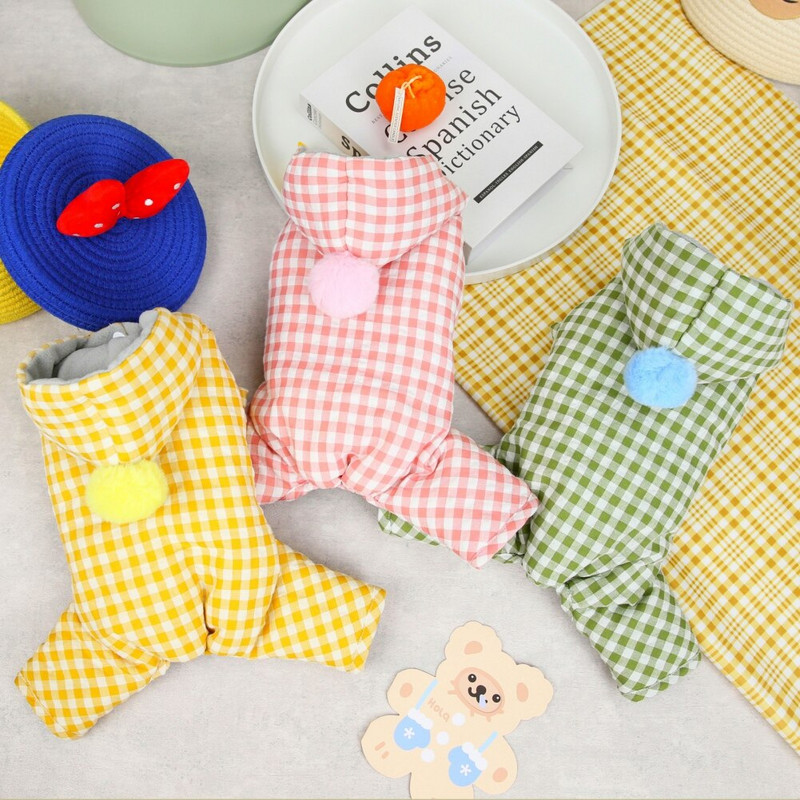 Zimný overal pre psov, zahusťovacia mikina s kapucňou pre domáce zvieratá, zimné oblečenie pre psov, teplé kombinézy na štyri nohy pre malé psy, šteňatá, čivavy