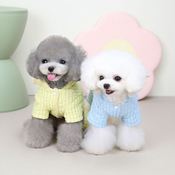 Rabbit Ear Rompers Ρούχα για σκύλους Kawaii Solid Stripe Ζεστά μικρά σκυλιά Ρούχα για γάτα Winter Thicken Warm Fashion Προϊόντα για χαριτωμένα κατοικίδια