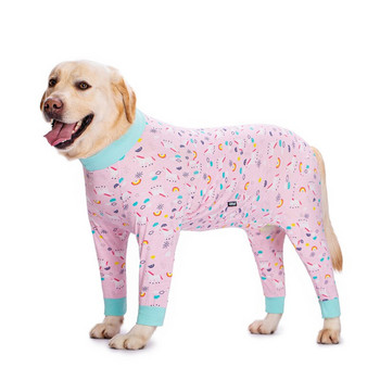 Μπλούζα με μεγάλα ρούχα για σκύλους για μεσαίου μεγέθους σκύλους Πιτζάμες Παντελόνι Ρούχα Λεπτό παλτό σκύλου Ελαστικό πουκάμισο για κατοικίδια μακρυμάνικο στολή για κατοικίδια
