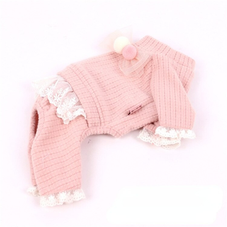 Lace Soild Color Dog Kombinezon Puppy Pet Cat Clothes Odjeća Chihuahua Dog Kombinezon za male pse Jesen i Zima Odjeća za kućne ljubimce