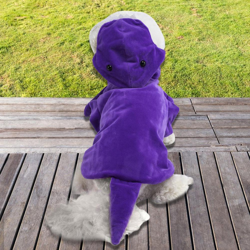 Pisici din desene animate Costume cosplay pentru animale de companie, uimitoare, moale, confortabile, fără pilling, rochie catifelată, aspect de dinozaur, costume pentru animale de companie