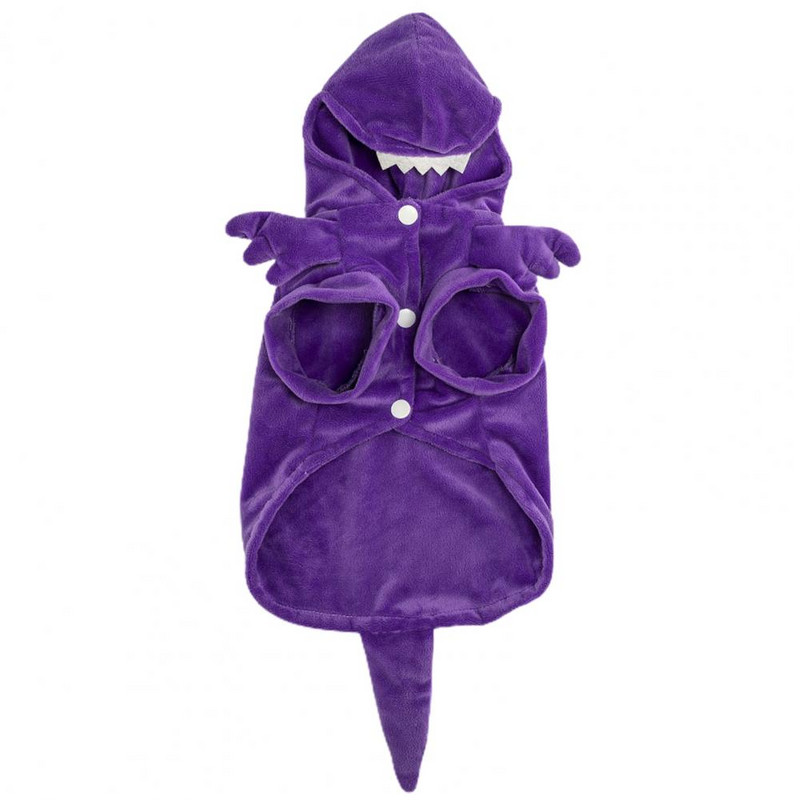 Pisici din desene animate Costume cosplay pentru animale de companie, uimitoare, moale, confortabile, fără pilling, rochie catifelată, aspect de dinozaur, costume pentru animale de companie