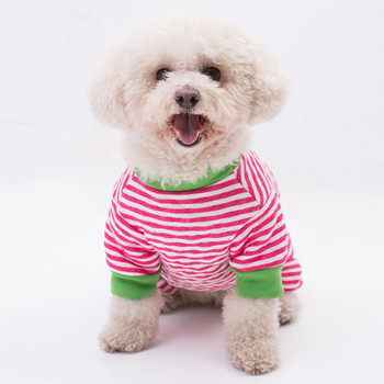 Ολόσωμη φόρμα για σκύλους Απαλή ριγέ μοτίβο Ζεστό πουκάμισο με τετράποδο για σκύλους σκύλους Υπνοδωματίων Φόρμα για κατοικίδια