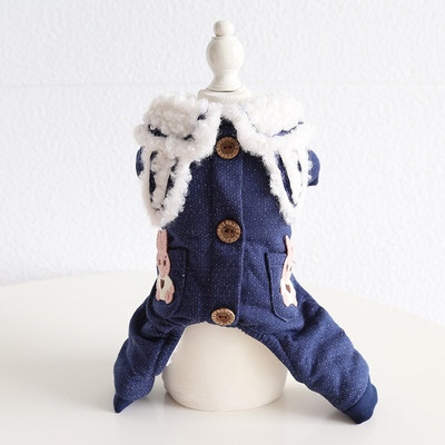 Flísový overal s králičím ušným vzorom, oblečenie pre psov, kawaii overal, zimné teplé oblečenie pre malých psov, hrubé módne oblečenie pre bišonov a domáce zvieratá