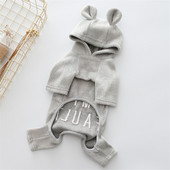 Domáce zvieratá Psy Mačky Šteniatka Oblečenie Zimné teplé overaly so štyrmi nohami a ušnými čiapkami