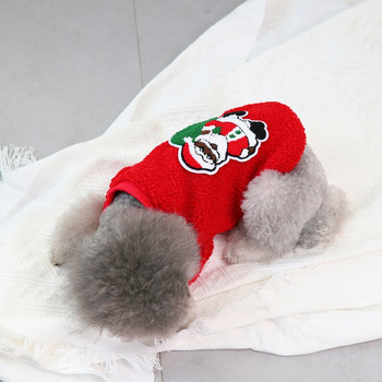 Χριστουγεννιάτικο γιλέκο για σκύλους κατοικίδιων ζώων Χειμερινά ζεστά ρούχα για σκύλους για μικρά σκυλιά Πουκάμισο για κουτάβι από μαλακό φλις Chihuahua Yorkie Shih Tzu Pug Κοστούμια