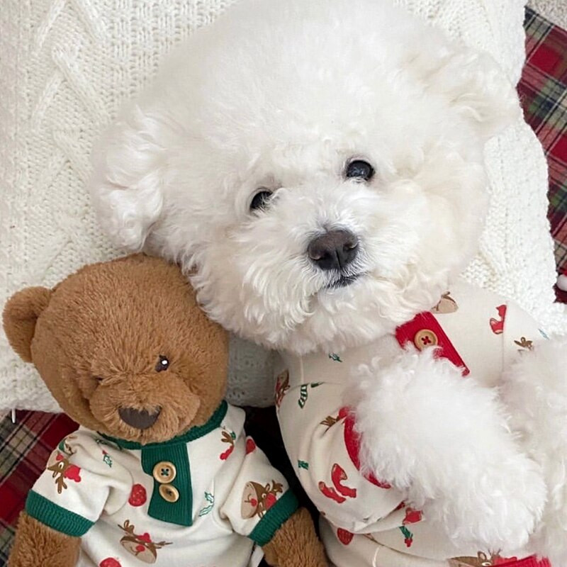Cățeluș îmbrăcăminte de Crăciun toamnă și iarnă Cămașă cu fundul pentru animale de companie Pulover pentru ursuleț Haine caldă pentru câini Articole pentru animale de companie XS-XL
