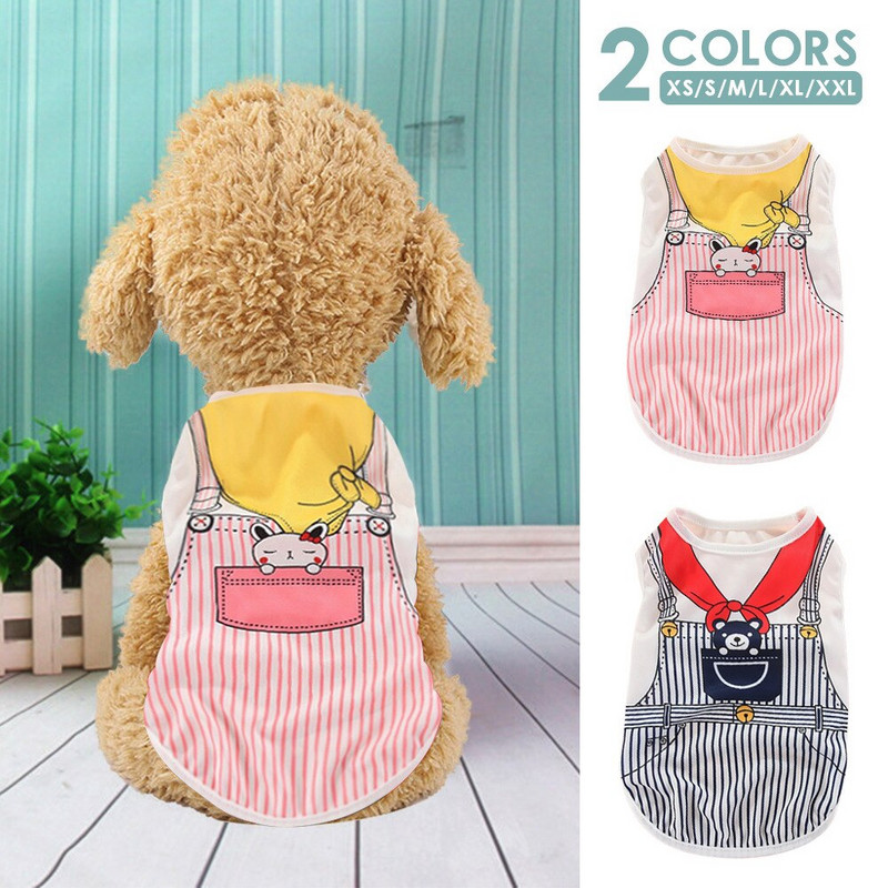 Drabužiai naminiams gyvūnėliams šuniukų liemenės marškinėliai Mieli pižamos žieminiai drabužiai gyvūnams šunų drabužiai apatiniai marškinėliai šunų kostiumai šuniuko drabužiai
