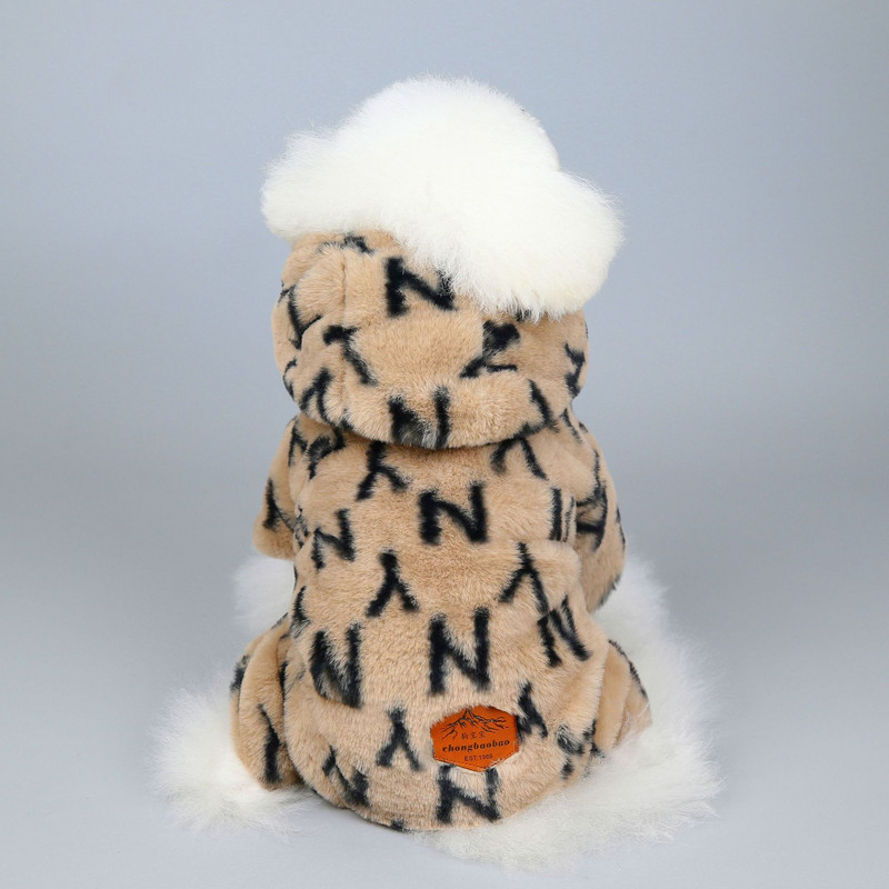 Teplé oblečenie pre psov s viacerými farbami a potlačou, bavlnené polstrované, zahustené kombinézy pre domáce zvieratá, kožušinové oblečenie pre psov, kostým pre psov s štyrmi nohami