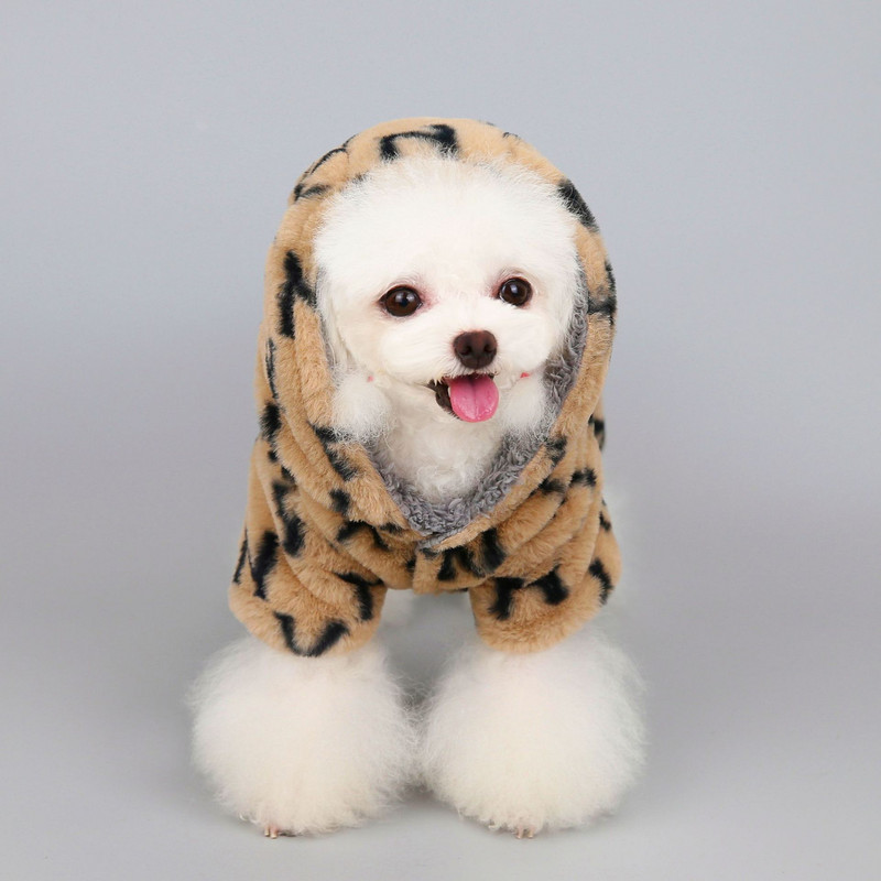 Teplé oblečenie pre psov s viacerými farbami a potlačou, bavlnené polstrované, zahustené kombinézy pre domáce zvieratá, kožušinové oblečenie pre psov, kostým pre psov s štyrmi nohami