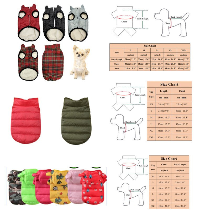 Šilti žieminiai drabužiai mažiems šunims nuo vėjo nepraleidžiantys naminių šunų paltai Striukė paminkštinti drabužiai, skirti Yorkie Chihuahua šuniuko katės aprangos liemenei