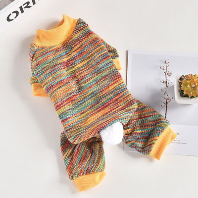 Overal pre psa a mačku s kapucňou, dúhový dizajn, kabát pre domáce zvieratá, šteňa, bunda, jarné/jesenné oblečenie