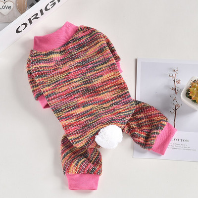 Overal pre psa a mačku s kapucňou, dúhový dizajn, kabát pre domáce zvieratá, šteňa, bunda, jarné/jesenné oblečenie