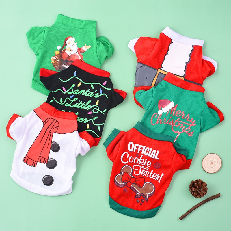 Koera jõuluriided Prantsuse buldogi lemmikloomariided Pehmed uusaasta lemmikloomariided väikestele keskmistele koertele Chihuahua kutsikas Ropa Perro mops