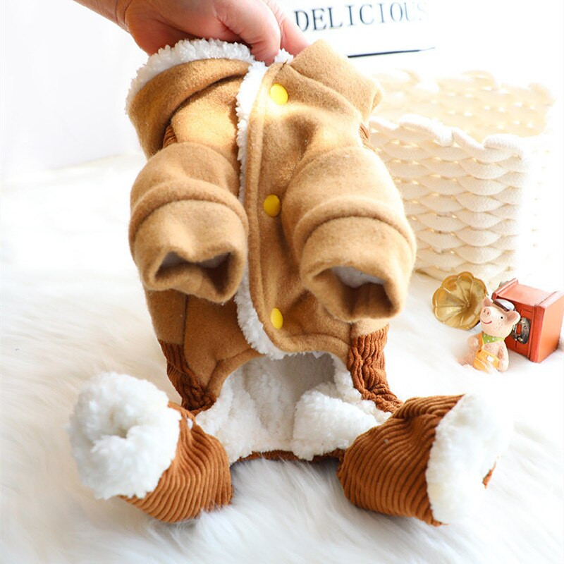 Haine de iarnă pentru animale de companie Se îngroașă haine calde pentru câini Salopetă ținută de Crăciun pentru animale de companie Jachetă pentru câini de Crăciun Salopete Costume pentru cățeluș