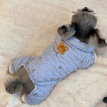 Χειμερινό Fleece Ζεστή Ολόσωμη φόρμα για σκύλου Χαριτωμένο καρτούν Μπουφάν αρκουδάκι για μικρούς σκύλους Ρούχα για σκύλους Σπίτι για σκύλους Yorkshire Sleepwear Ropa Perro