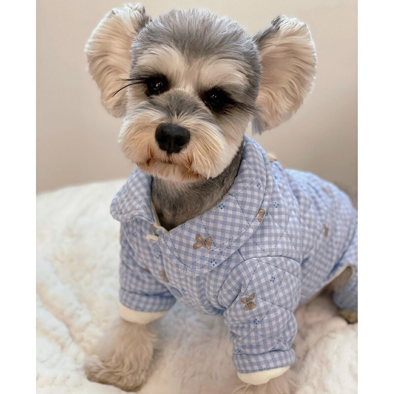 Zimný flísový teplý overal pre psov, roztomilý kreslený medvedík, bunda pre domáce zvieratá pre malých psov, oblečenie pre psov, domáce oblečenie pre psov v Yorkshire, pyžamá, župan pre psov