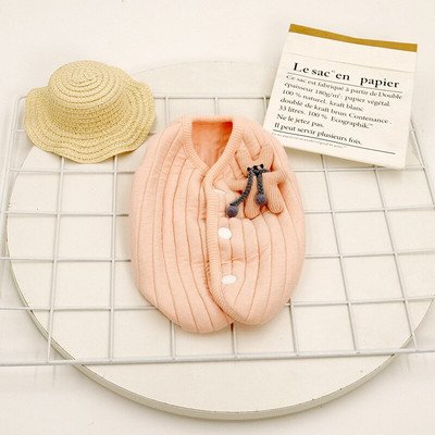 Ριγέ καπιτονέ γιλέκο για κατοικίδια Χαριτωμένο γιλέκο Ρούχα Ins Ρούχα για σκύλους Ρούχα για σκύλους Καπιτονέ ρούχα για γάτες Ρούχα για γάτες Φθινόπωρο Χειμώνας