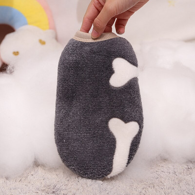 Talvine sügisene kutsikavest pluss sametist tihendav lemmikloomamantlid Lemmikloomade trükitud särgid Pehmed soojad vabaaja armsad väikese koera riided kassi riided