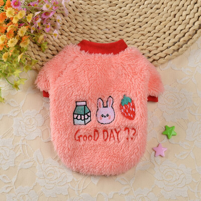 Talvine sügisene kutsikavest pluss sametist tihendav lemmikloomamantlid Lemmikloomade trükitud särgid Pehmed soojad vabaaja armsad väikese koera riided kassi riided