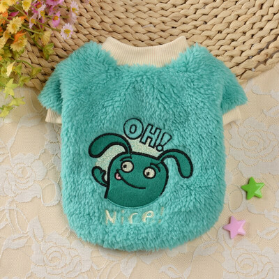 Talvine sügisene kutsikavest pluss sametist tihendav lemmikloomamantlid Lemmikloomade trükitud särgid Pehmed soojad vabaaja armsad väikese koera riided kassi riided