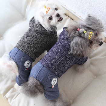 Ρούχα για σκύλους Τζιν μαλλί βαμβακερή φόρμα για σκύλους μπουφάν παλτό PET Ρούχα για σκύλους Βαμβακερά χειμερινά προϊόντα Puppy Chihuahua