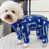 Kombinezon za pse Topla odjeća za štene s podstavom od čistog pamuka i flisa Pidžama s visokim ovratnikom Štiti trbuh Kombinezoni za male pse Chihuahua