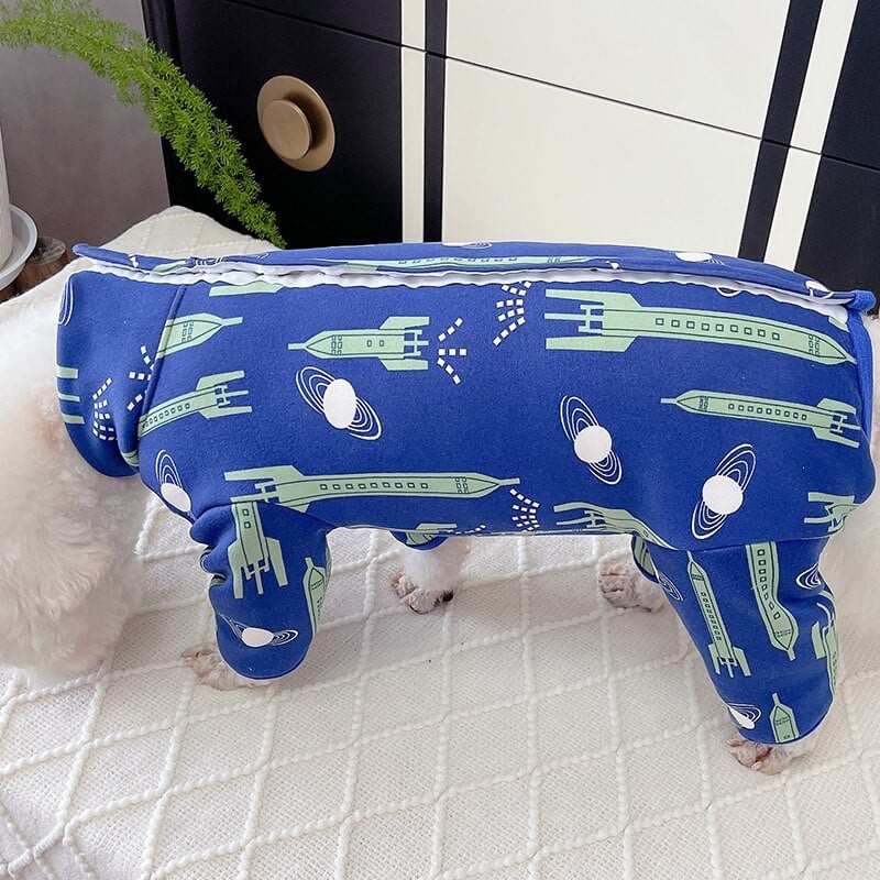 Kombinezon za pse Topla odjeća za štene s podstavom od čistog pamuka i flisa Pidžama s visokim ovratnikom Štiti trbuh Kombinezoni za male pse Chihuahua
