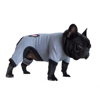 Пижама за френски булдог Модно домашно куче 4 крака Топли дрехи за малки и средни кученца Облекло за кучета Котка Шнауцер Дропшипинг LAC02